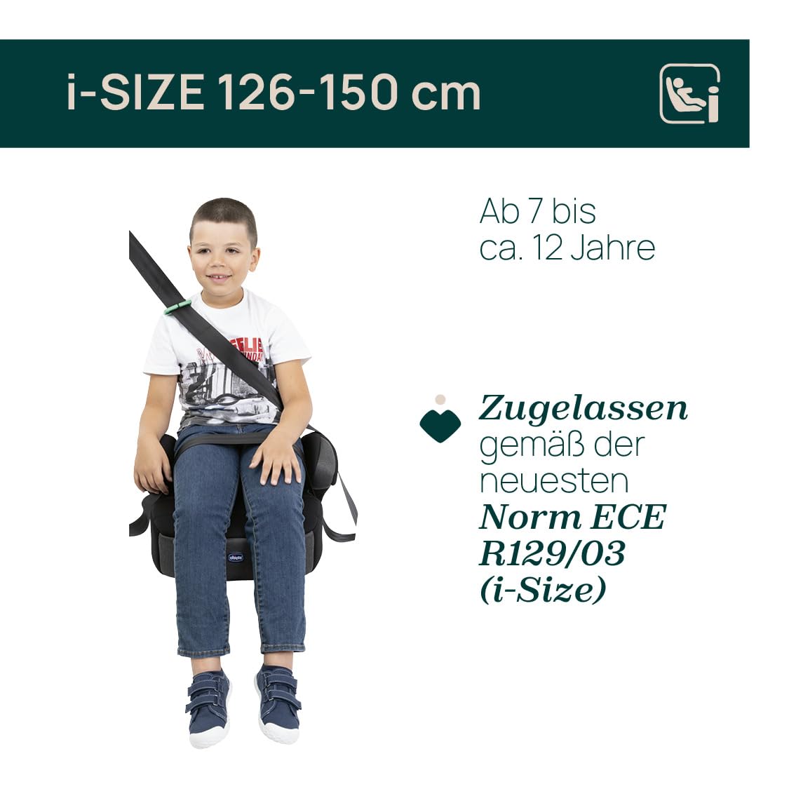 Chicco Quasar Fix i-Size Sitzerhöhung 7-12 Jahr