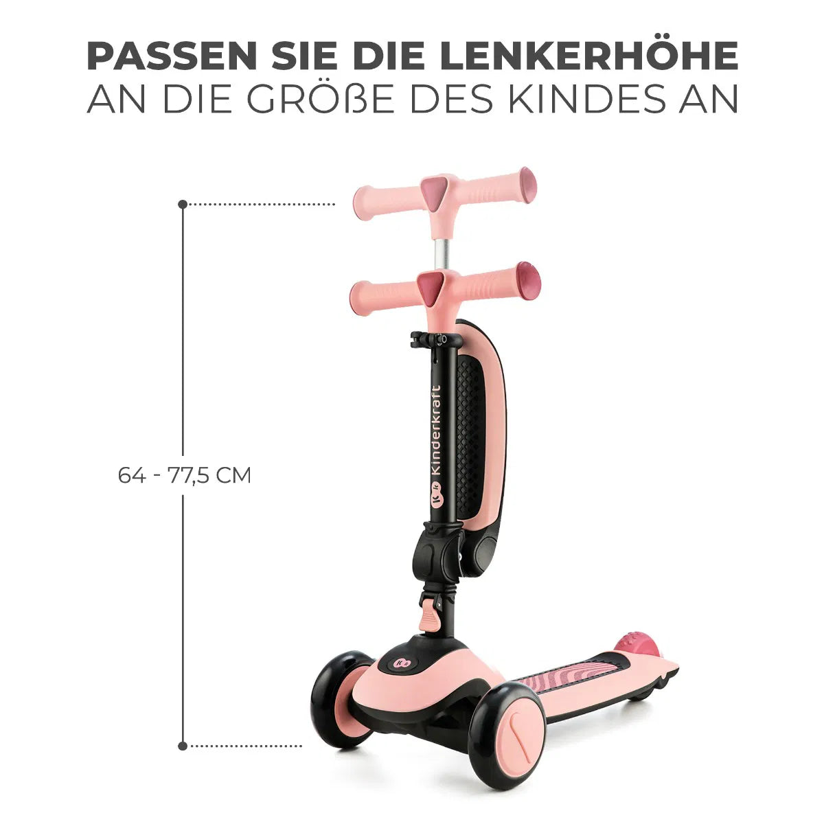 Kinderkraft Laufrad und Dreirad Roller Halley Pink