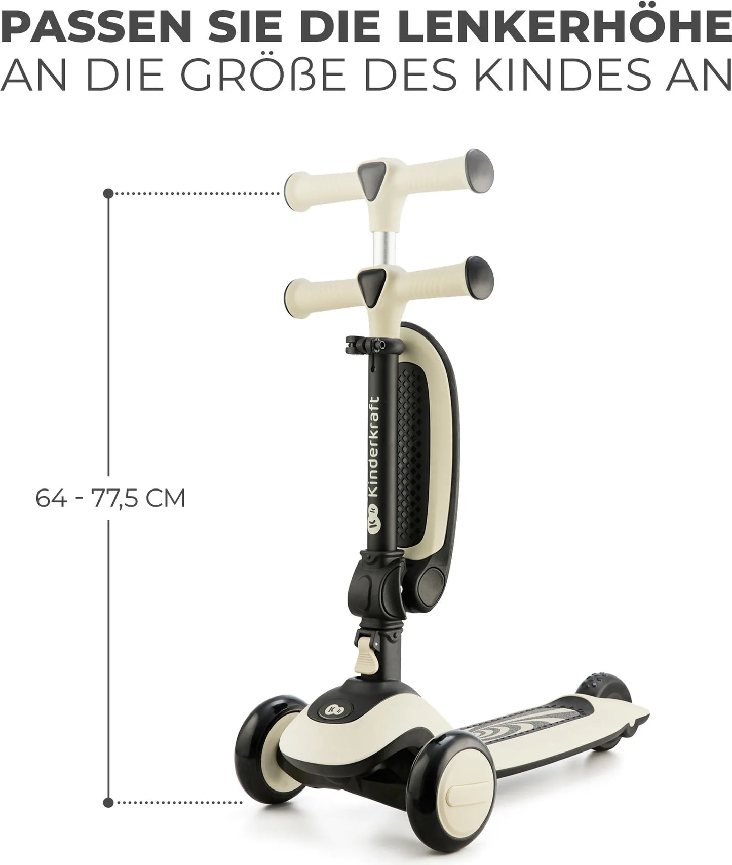 Kinderkraft Laufrad und Dreirad Roller Halley Beige