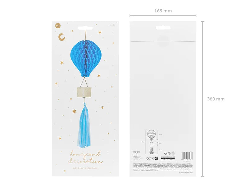 Dekoration aus Seidenpapier Ballon in blau