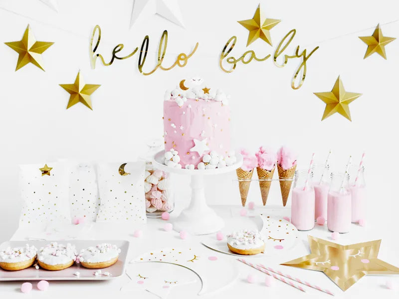 Banner Little Star - Hallo Baby, gold, 18x70cm