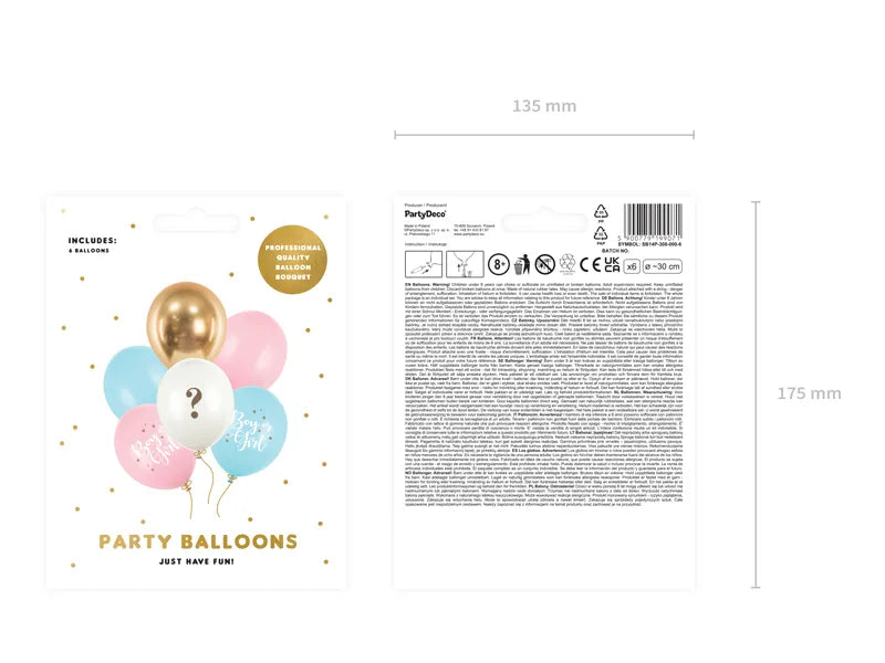Ballons 30 cm, Boy or Girl, mix