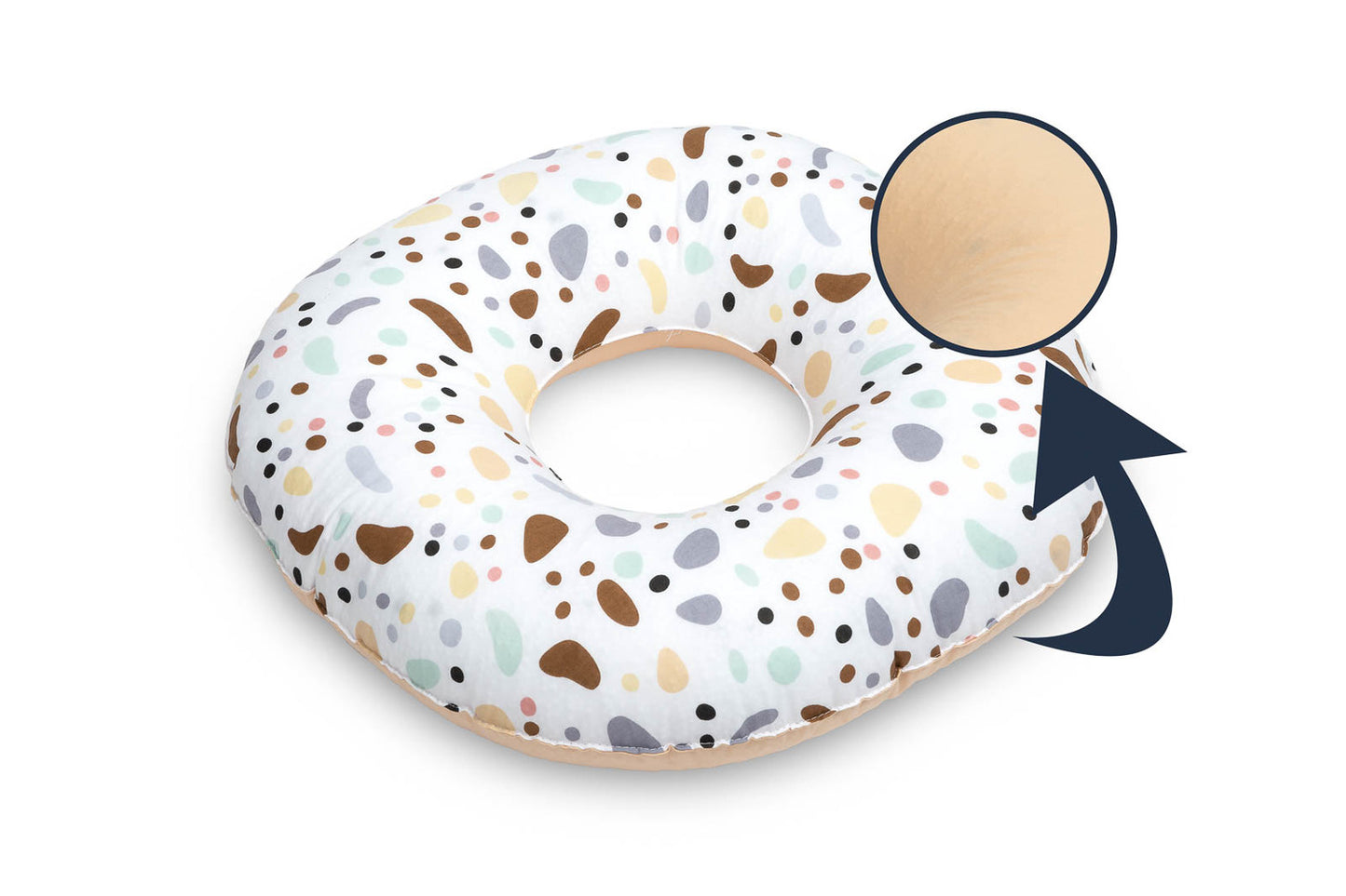 WOCHENBETTKISSEN KIESEL BEIGE SITZRING