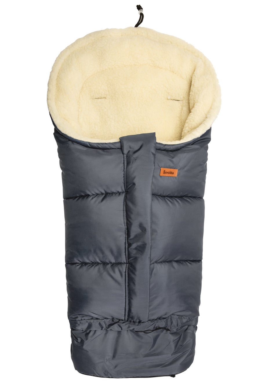 FUSSSACK COMBI 3IN1 WOLLE – GRAPHITE