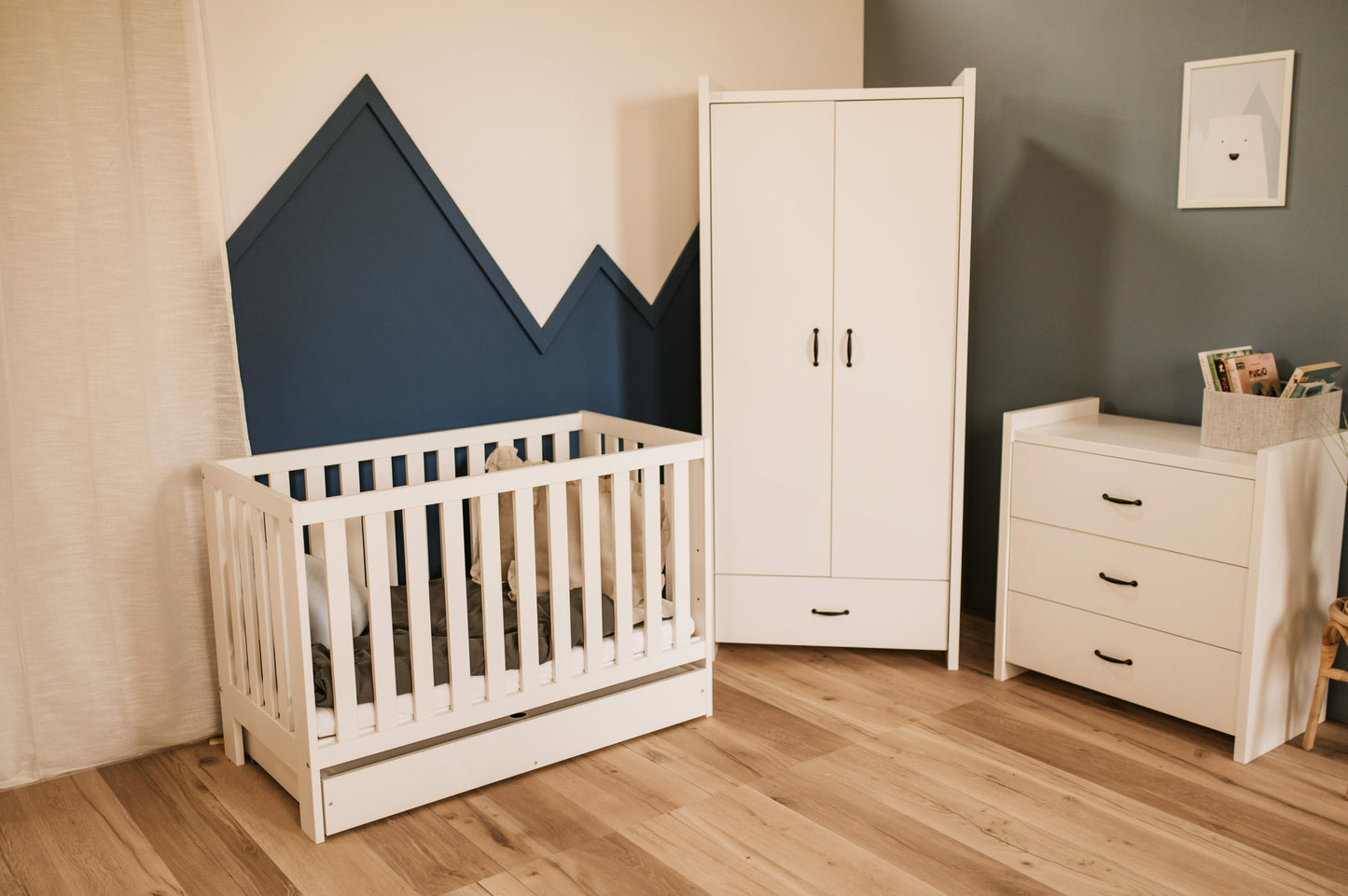 Klups Babybett "Amelia" mit Schublade 120x60 cm