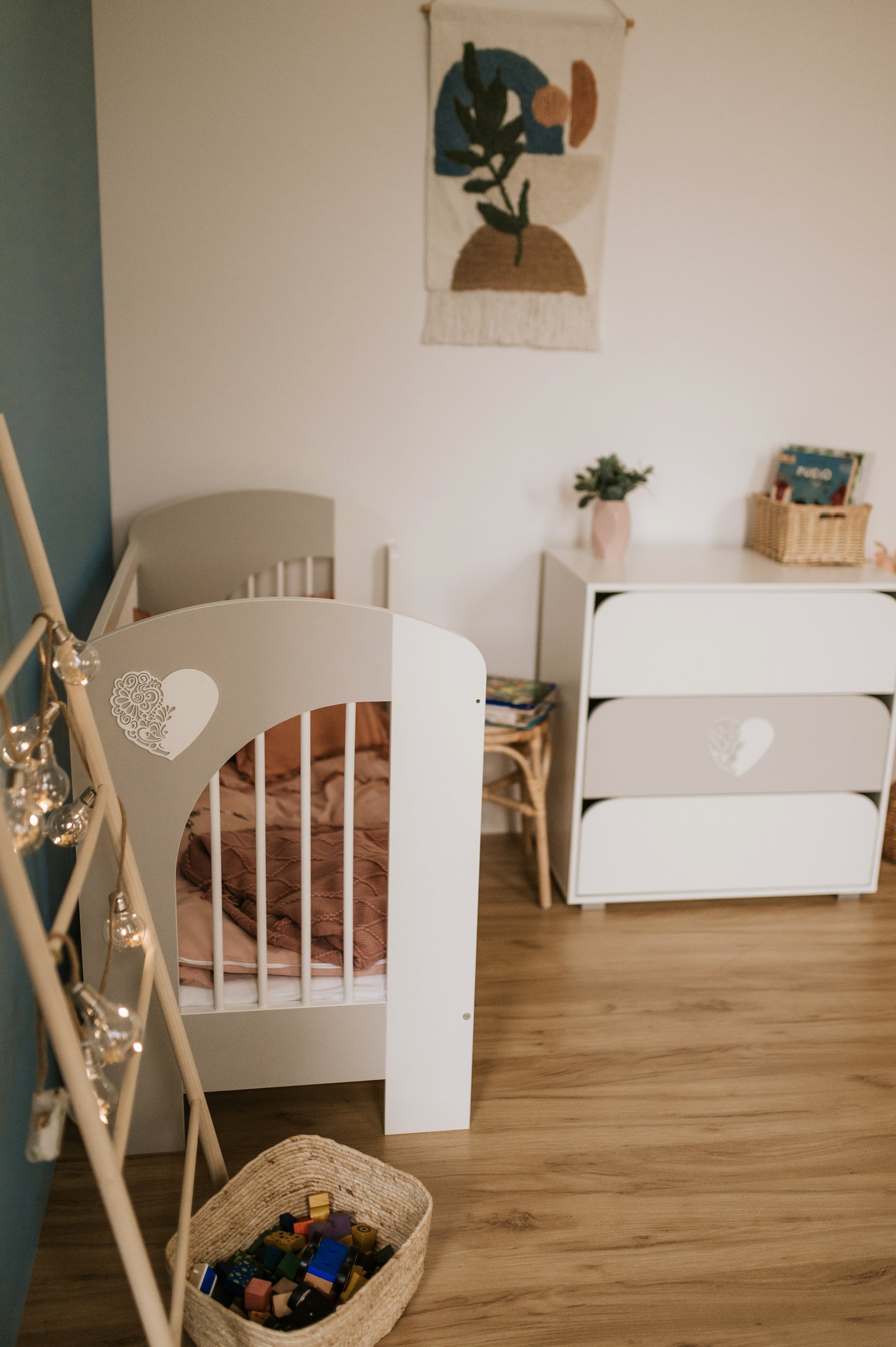 Klups "Herz" Babybett 120x60