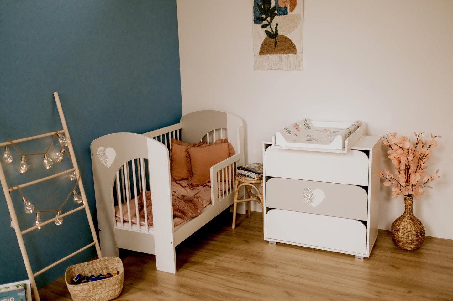 Klups "Herz" Babybett 120x60