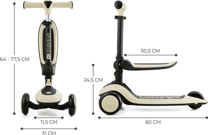 Kinderkraft Laufrad und Dreirad Roller Halley Beige