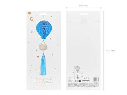 Dekoration aus Seidenpapier Ballon in blau