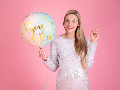 Folienballon Boy or Girl, 35cm, Mix