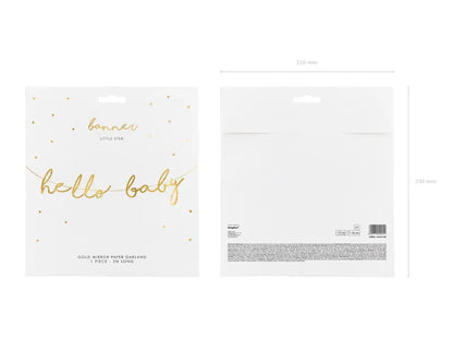 Banner Little Star - Hallo Baby, gold, 18x70cm