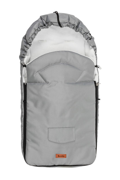 FUSSSACK WOLLE LIGHT GREY FÜR KINDERWAGEN (95X40)