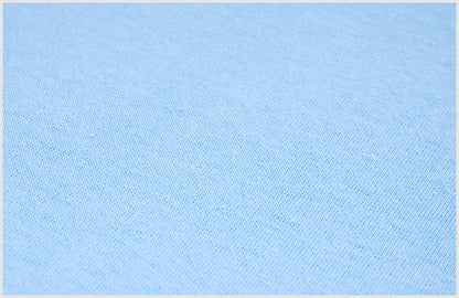 Jersey Gummiertes Spanbettuch Baumwolle 120x60 Blau