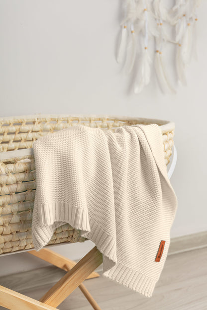 Gestrickte Baby Decke Bambus-Baumwolle 80x100