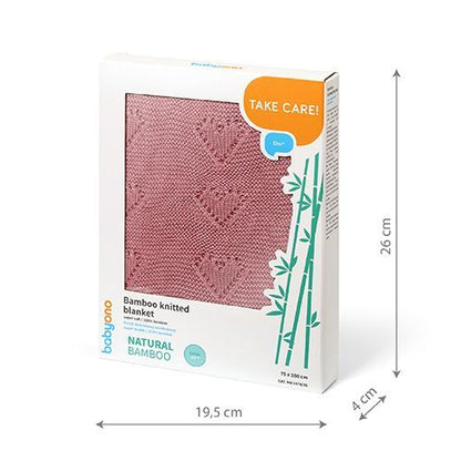BAMBUS-STRICKDECKE ROSA