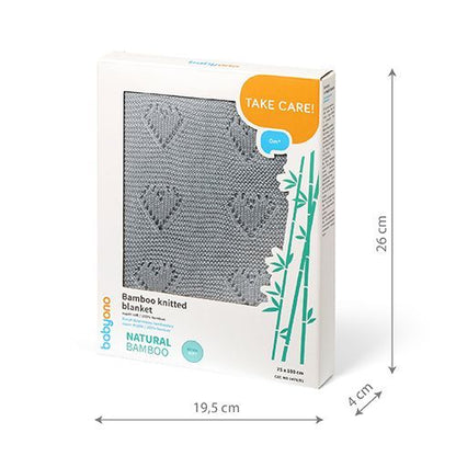 BAMBUS-STRICKDECKE GRAU