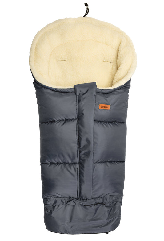 FUSSSACK COMBI 3IN1 WOLLE – GRAPHITE