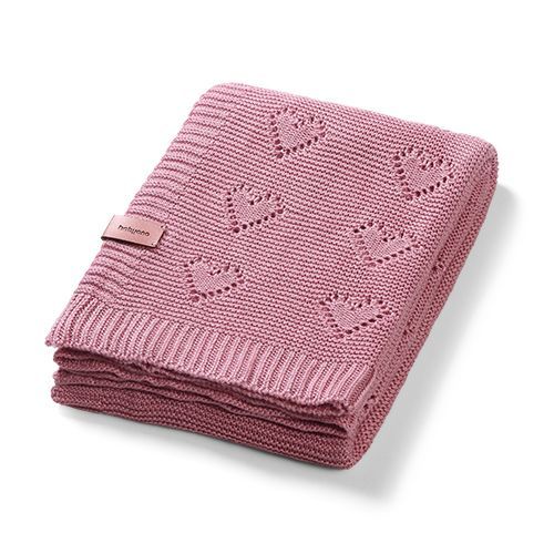 BAMBUS-STRICKDECKE ROSA